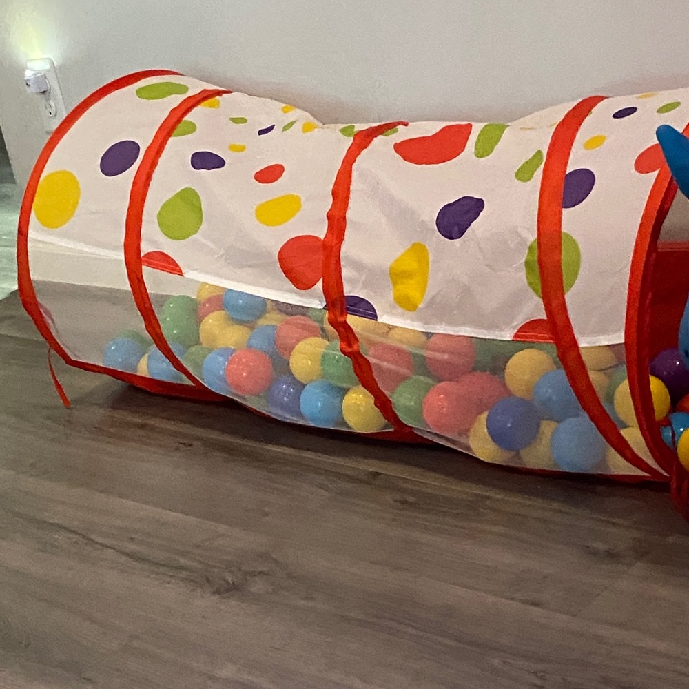 Colorful Play Tunnel with Balls
